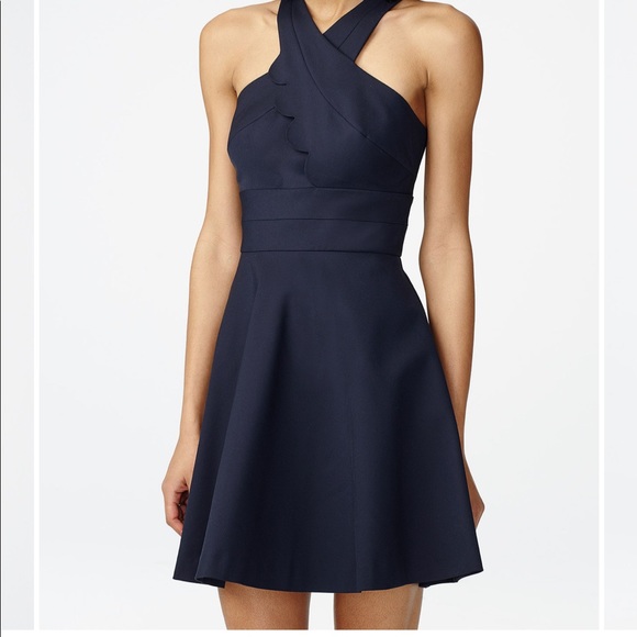 Armani Exchange Dresses & Skirts - Armani Exchange asymmetric scallop dress navy SZ 6